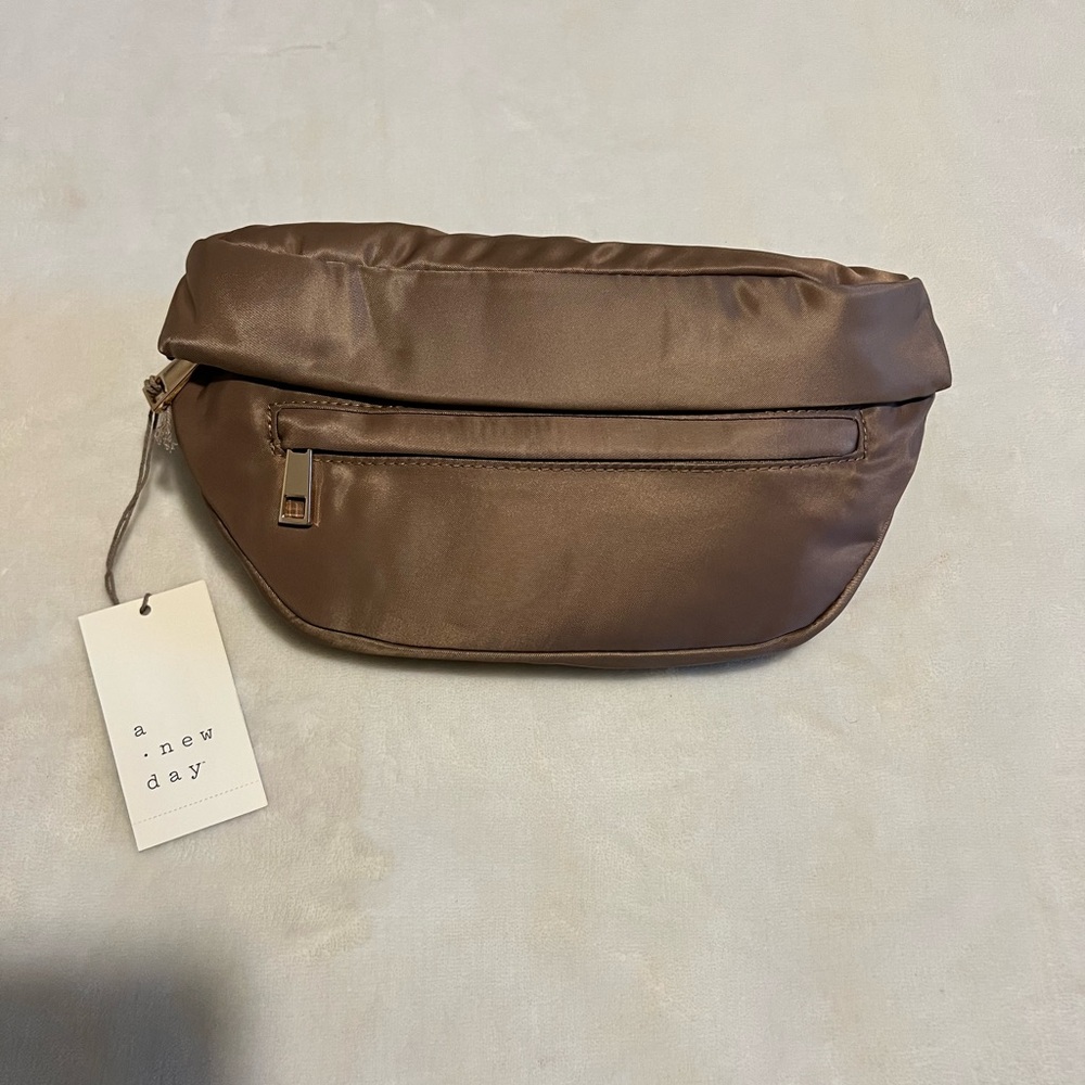 a new day Bronze Fanny pack Crossbody purse NWT